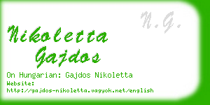 nikoletta gajdos business card